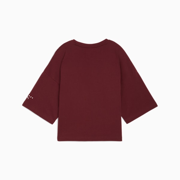 PUMA x HYROX City Lifestyle Tee Women, Ruby Shimmer, large-MEX
