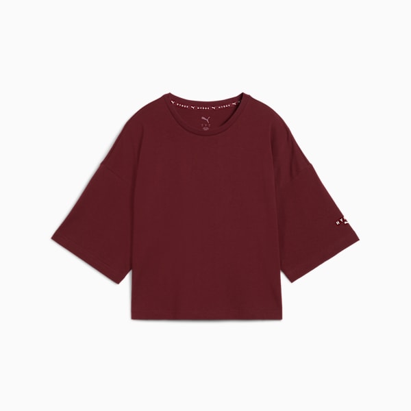 PUMA x HYROX City Lifestyle Tee Women, Ruby Shimmer, large-MEX