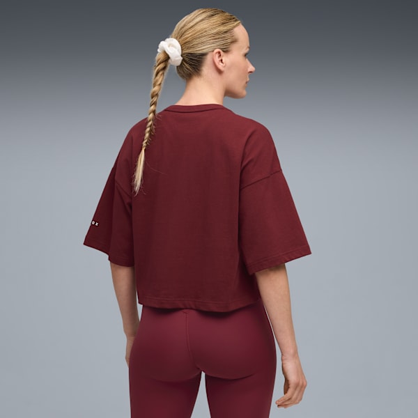 PUMA x HYROX City Lifestyle Tee Women, Ruby Shimmer, large-MEX