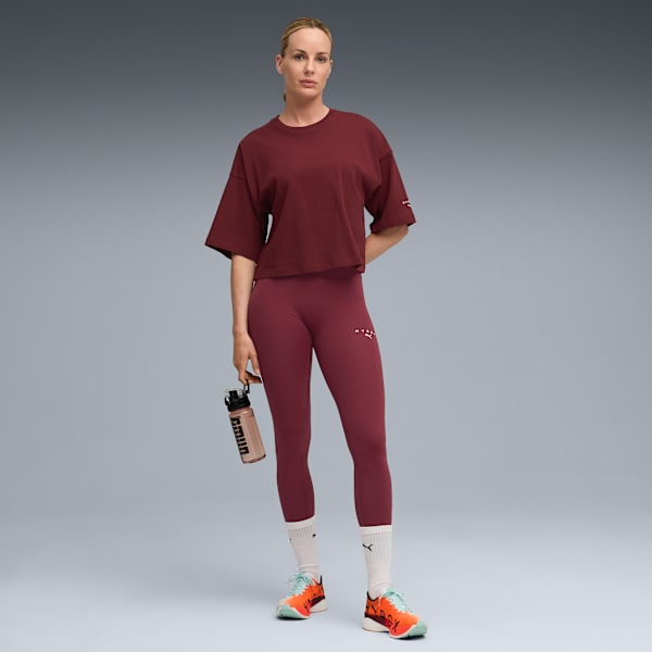 PUMA x HYROX City Lifestyle Tee Women, Ruby Shimmer, large-MEX