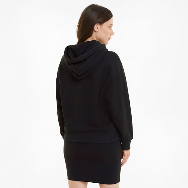 Classics Logo Women's Hoodie, Puma Black, large-MEX