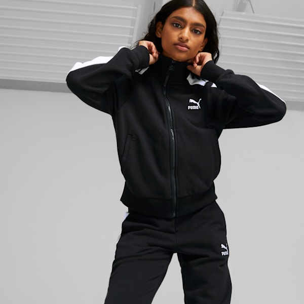 Iconic T7 Women's Track Jacket, Puma Black, large-MEX