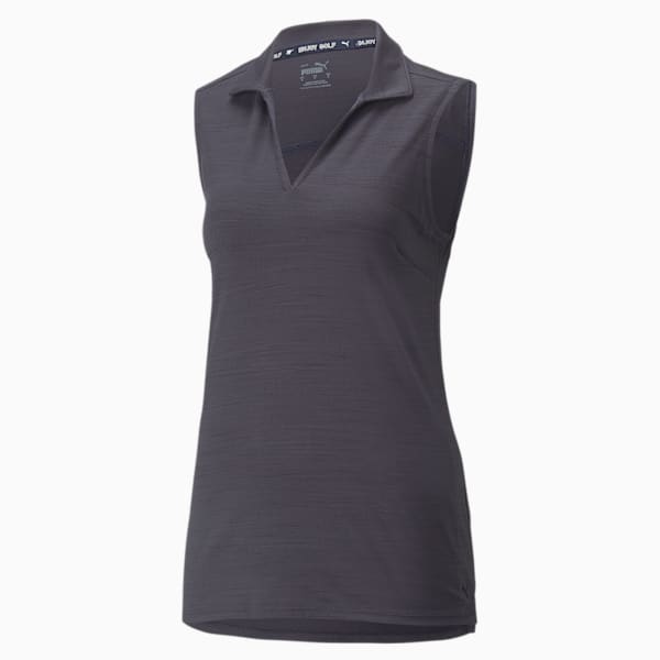 CLOUDSPUN Coast Sleeveless Women's Golf Polo, Navy Blazer Heather, large-ZAF