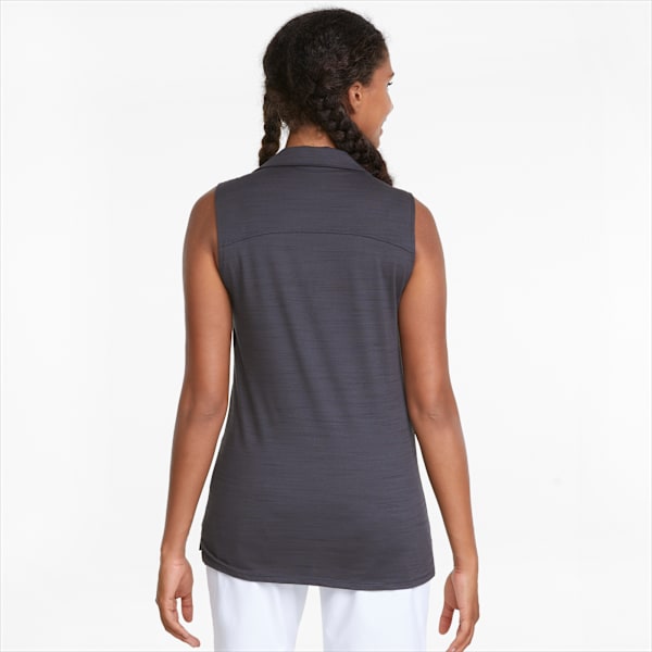 CLOUDSPUN Coast Sleeveless Women's Golf Polo, Navy Blazer Heather, large-ZAF