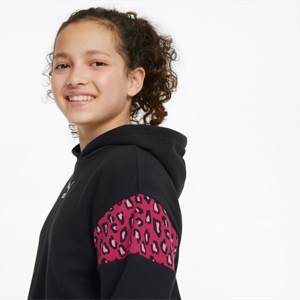 Summer Roar Youth Hoodie, Puma Black, large-ZAF
