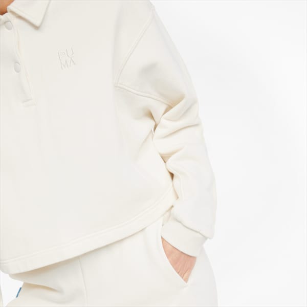Infuse Fashion Polo Women's Sweatshirt, Pristine, large-ZAF
