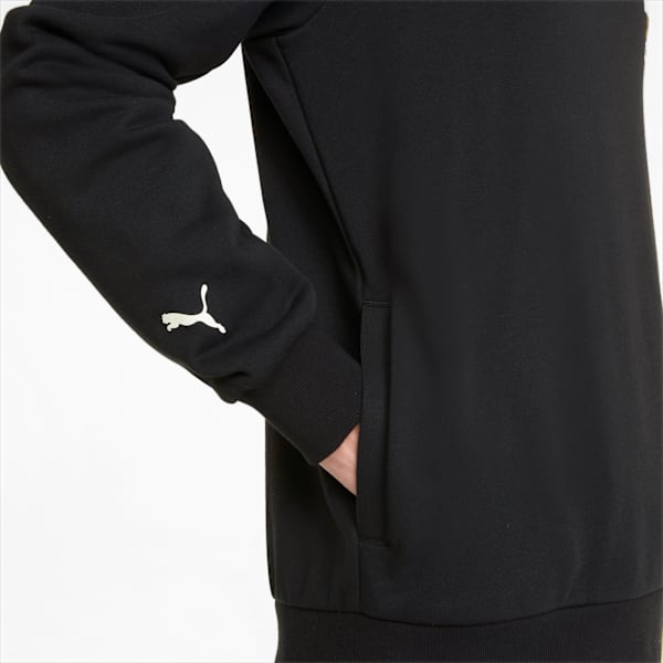 Porsche Legacy Graphic Men's Hoodie, Puma Black, large-ZAF