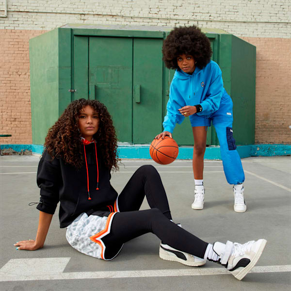 Bucket Women's Basketball Hoodie, Puma Black, large-ZAF