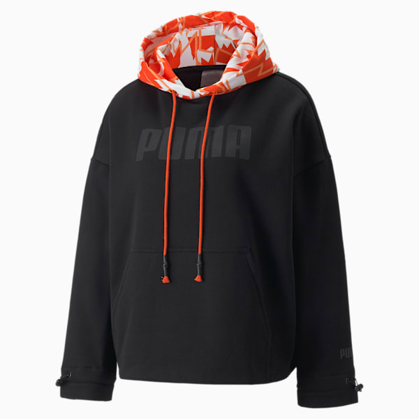 Bucket Women's Basketball Hoodie, Puma Black, large-ZAF