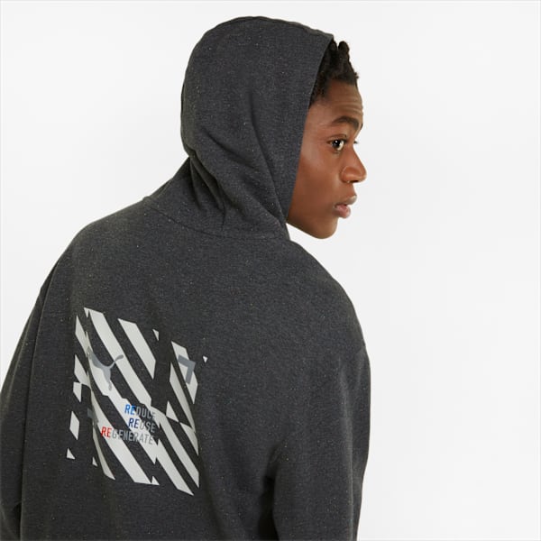BMW M Motorsport RE:Collection Men's Hoodie, Dark Gray Heather-B1NP008, large-ZAF