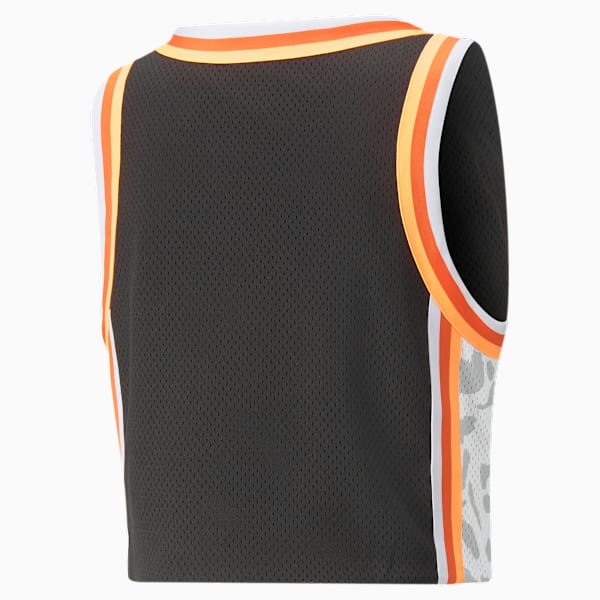 Ballin' Printed Cropped Women's Basketball Jersey, Puma Black, large-ZAF
