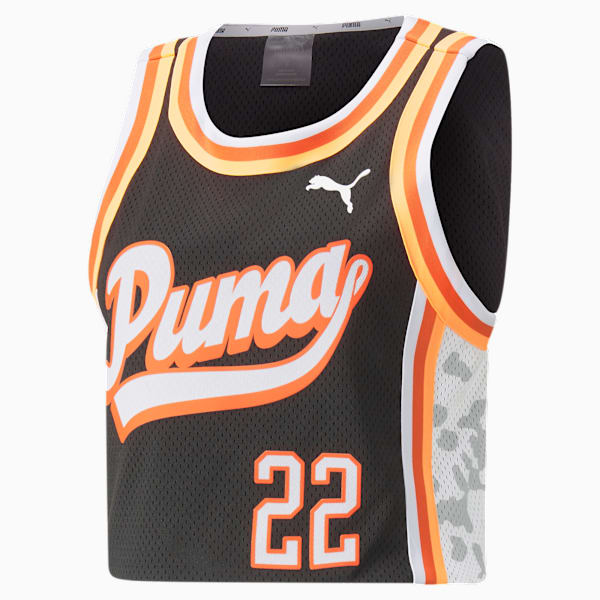 Ballin' Printed Cropped Women's Basketball Jersey, Puma Black, large-ZAF