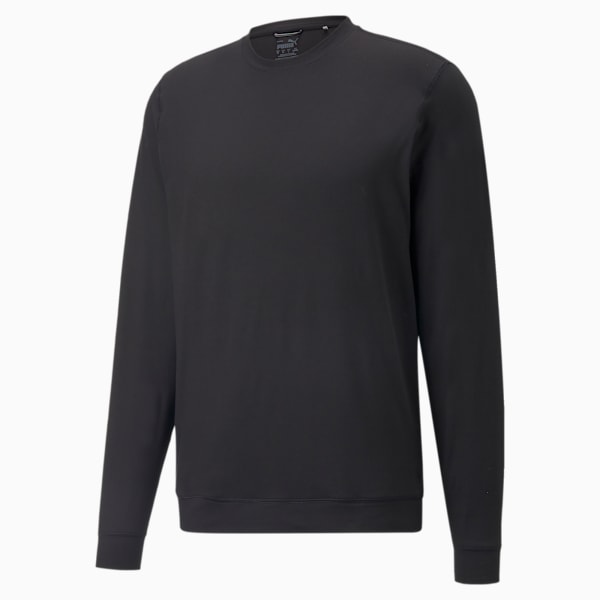 CLOUDSPUN GRYLBL Crew Neck Golf Sweatshirt Men, Puma Black, large-ZAF