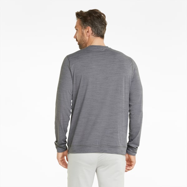 CLOUDSPUN GRYLBL Crew Neck Golf Sweatshirt Men, QUIET SHADE Heather, large-ZAF