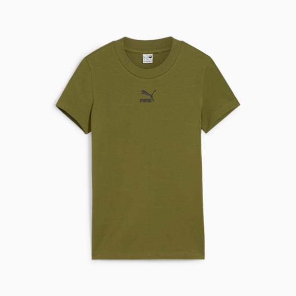 Classics Slim Tee Women, Olive Green, large-ZAF