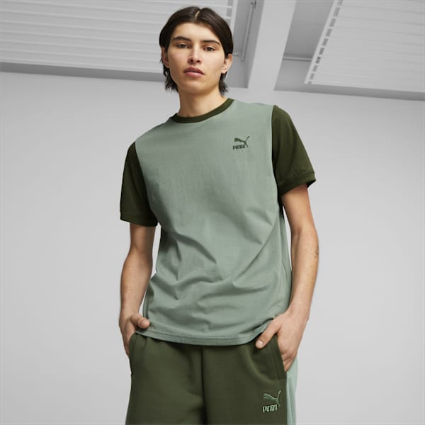 Remera para hombre Classics Block, Eucalyptus-Myrtle, large-ARG
