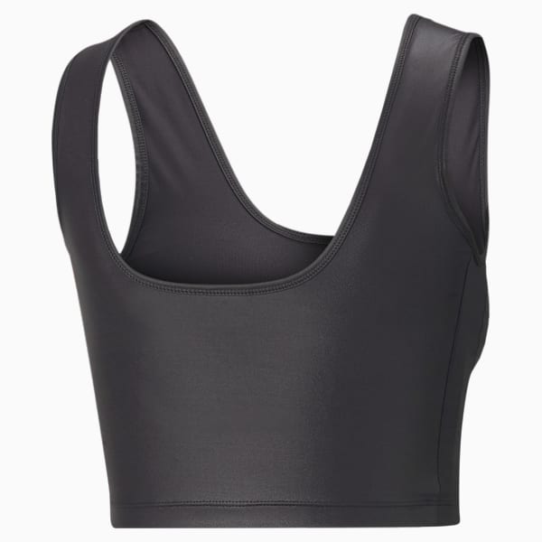 T7 Shiny Cropped Top Women, Puma Black, large-ZAF