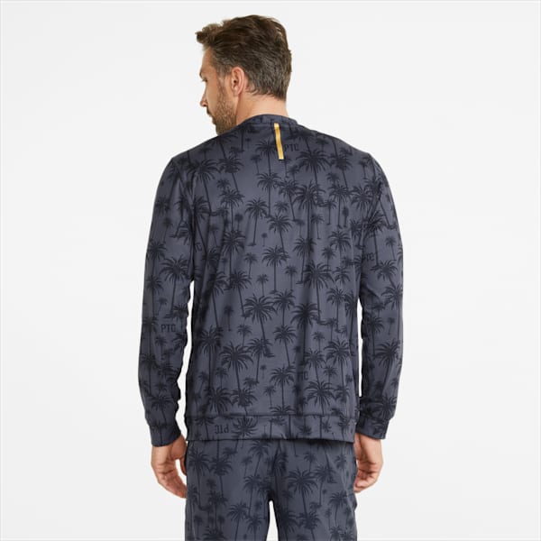PUMA x Palm Tree Crew Lightweight Crew Neck Golf Sweatshirt Men, Navy Blazer, large-ZAF