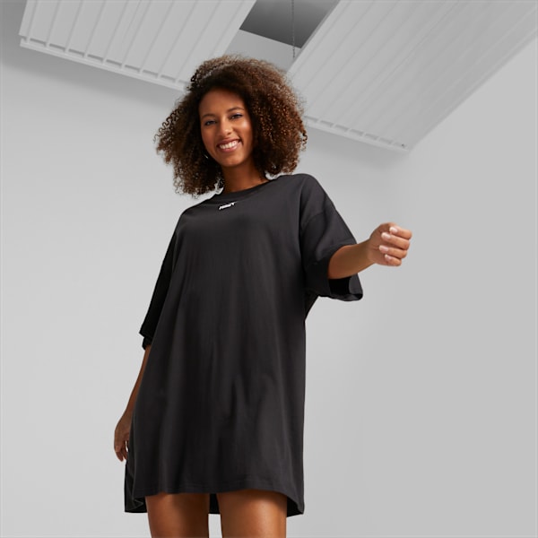 Vestido Playera para mujer Classics, PUMA Black, large-MEX