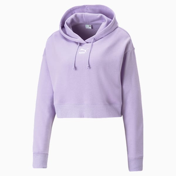 Classics Cropped Hoodie Women, Vivid Violet, large-ZAF