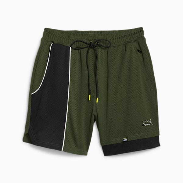 Shorts de basketball Ralph para hombre, Myrtle-PUMA Black, large-ARG