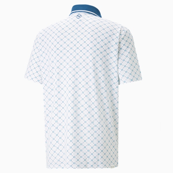 Mattr Rochester Golf Polo Shirt Men, Bright White-Lake Blue, large-ZAF