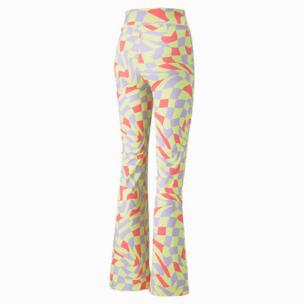 Pantalones acampanados PUMA x THE RAGGED PRIEST para mujer, Lily Pad-AOP, large-ARG