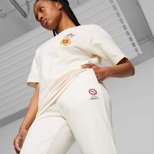 PUMA x LIBERTY Flared Pants Women, Pristine, large-MEX
