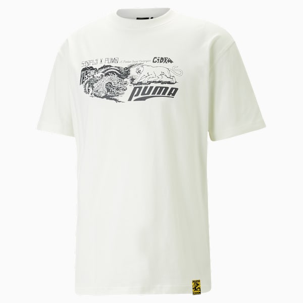 Remera gráfica PUMA x STAPLE para hombre, Warm White, large-ARG