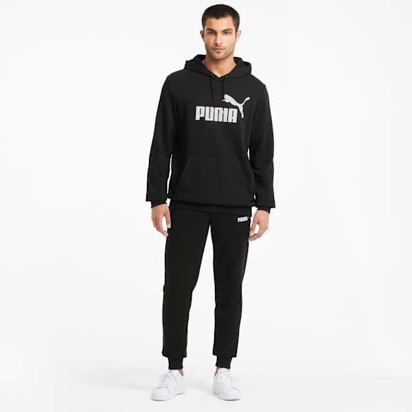 Sudadera con gorra con logotipo grande para hombre Essentials, Puma Black, large-MEX