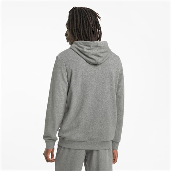 Essentials Big Logo Men's Hoodie, Medium Gray Heather, large-MEX