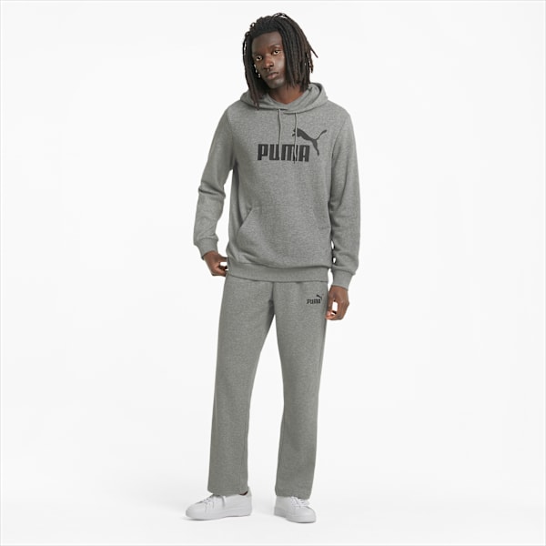 Essentials Big Logo Men's Hoodie, Medium Gray Heather, large-MEX
