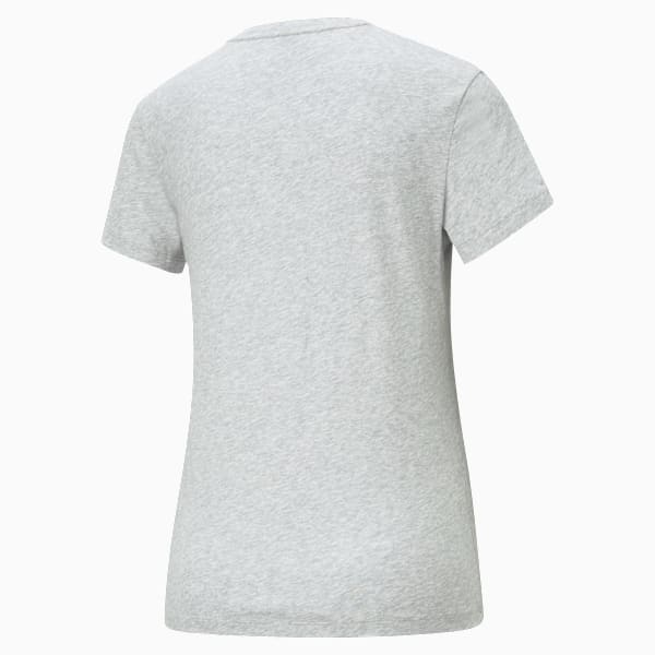 Playera con logotipo para mujer Essentials, Light Gray Heather, large-MEX