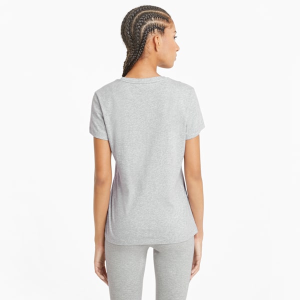 Playera con logotipo para mujer Essentials, Light Gray Heather, large-MEX