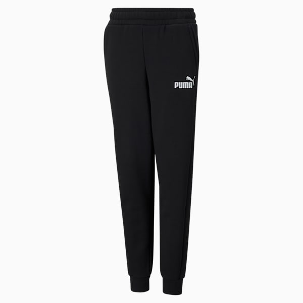 Calça Essentials Logo Fleece Juvenil, Preto, large-BRA