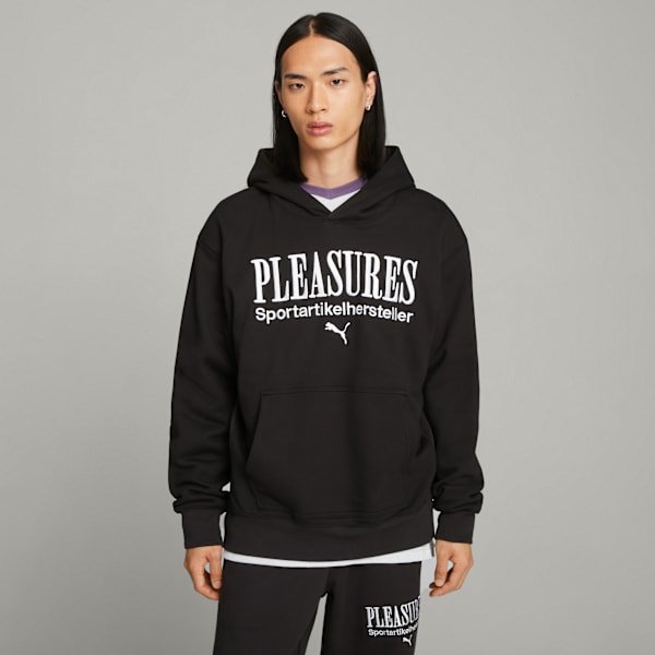 PUMA x PLEASURES Men's Hoodie, PUMA Black, large-ZAF