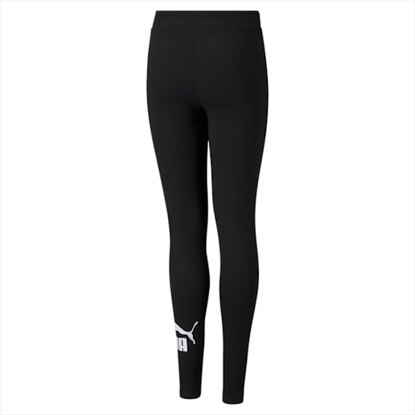 Calzaas juveniles Essentials con logotipo, PUMA Black, large-ARG