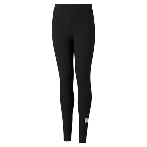 Calzaas juveniles Essentials con logotipo, PUMA Black, large-ARG