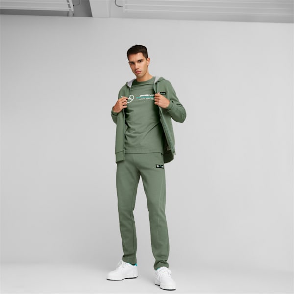 Mercedes-AMG PETRONAS Men's Motorsport Hooded Sweatshirt, Eucalyptus, large-ZAF