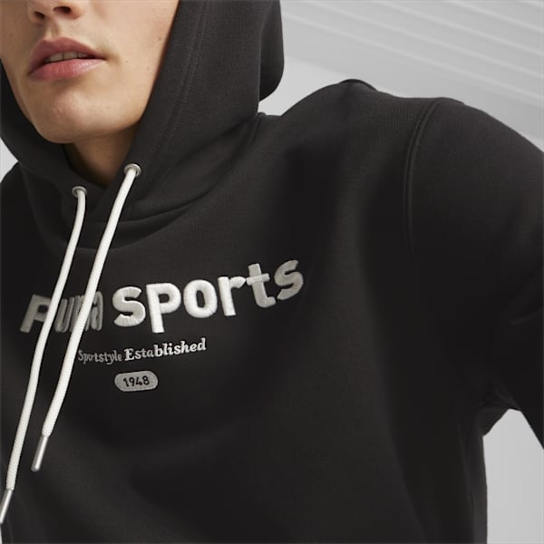 Buzo con capucha para hombre PUMA TEAM, PUMA Black, large-ARG