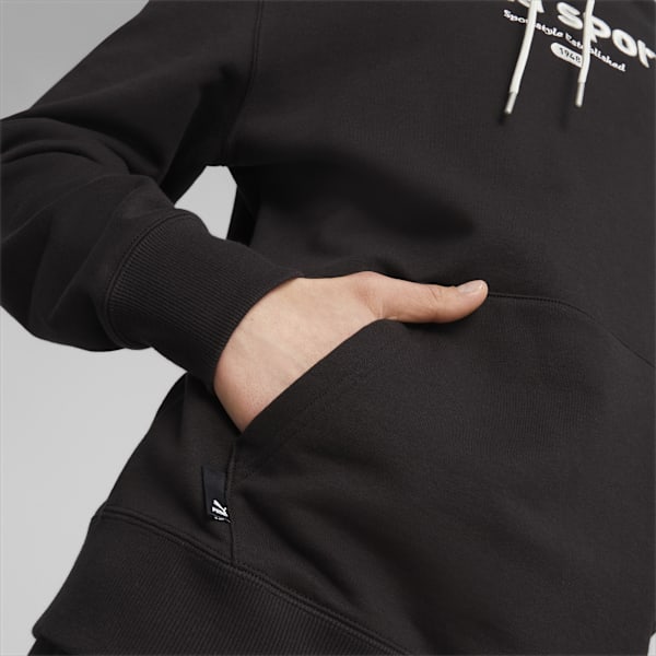 Buzo con capucha para hombre PUMA TEAM, PUMA Black, large-ARG