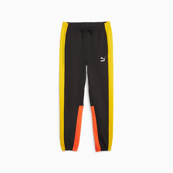 Pantalones deportivos para hombre Classics Block, PUMA Black-Hot Heat, large-ARG
