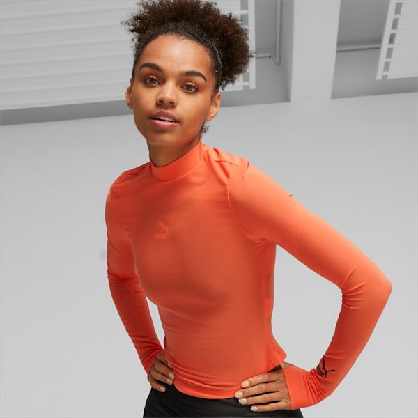 Camiseta Manga Longa DARE TO Feminina, Laranja, large-BRA