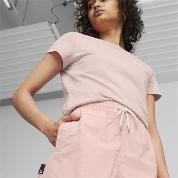 Shorts para mujer PUMA TEAM, Peach Smoothie, large-ARG