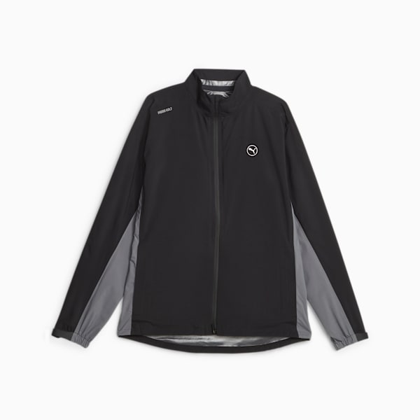 DRYLBL Men's Golf Rain Jacket, PUMA Black-Slate Sky, large-ZAF