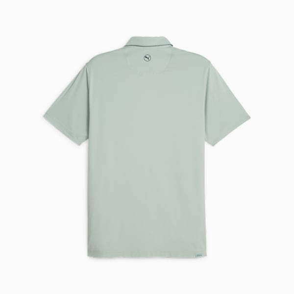 PUMA x LIBERTY Solid Men's Golf Polo, Green Fog-Navy Blazer, large-ZAF