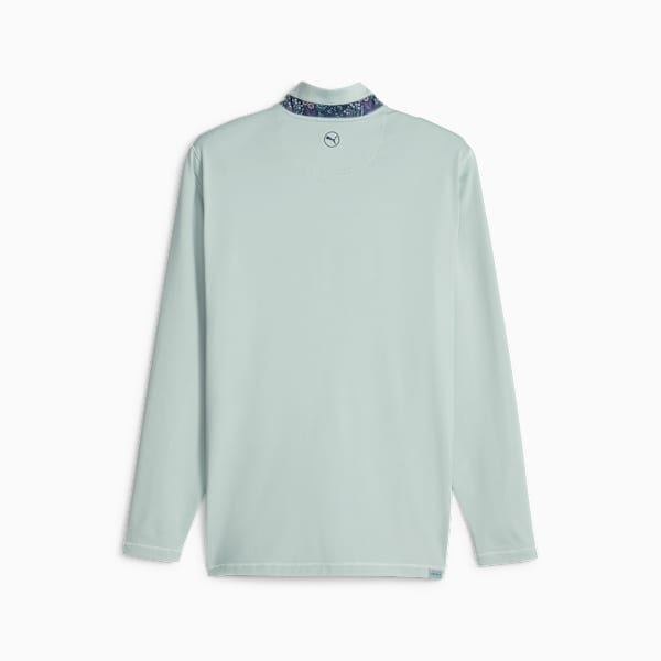 PUMA x LIBERTY Men's Golf Quarter-zip, Green Fog-Navy Blazer, large-ZAF