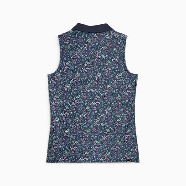 PUMA x LIBERTY Women's Sleeveless Golf Polo, Navy Blazer, large-ZAF