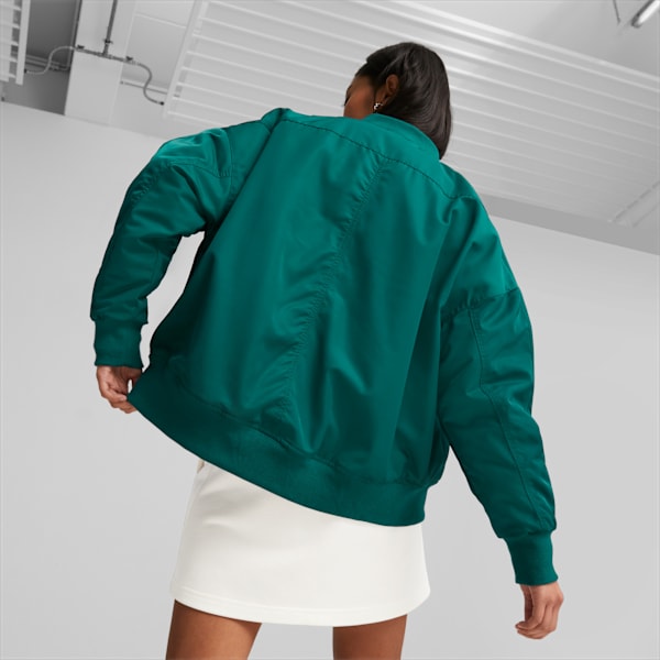 Chamarra de aviador T7 para mujer, Malachite, large-MEX