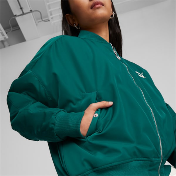 Chamarra de aviador T7 para mujer, Malachite, large-MEX